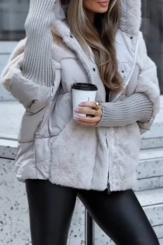 Miah ♡ Veste doudoune fourrure