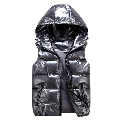 Morgan ♡ Gilet matelassé élégant unisexe avec capuche