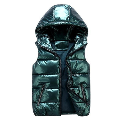 Morgan ♡ Gilet matelassé élégant unisexe avec capuche