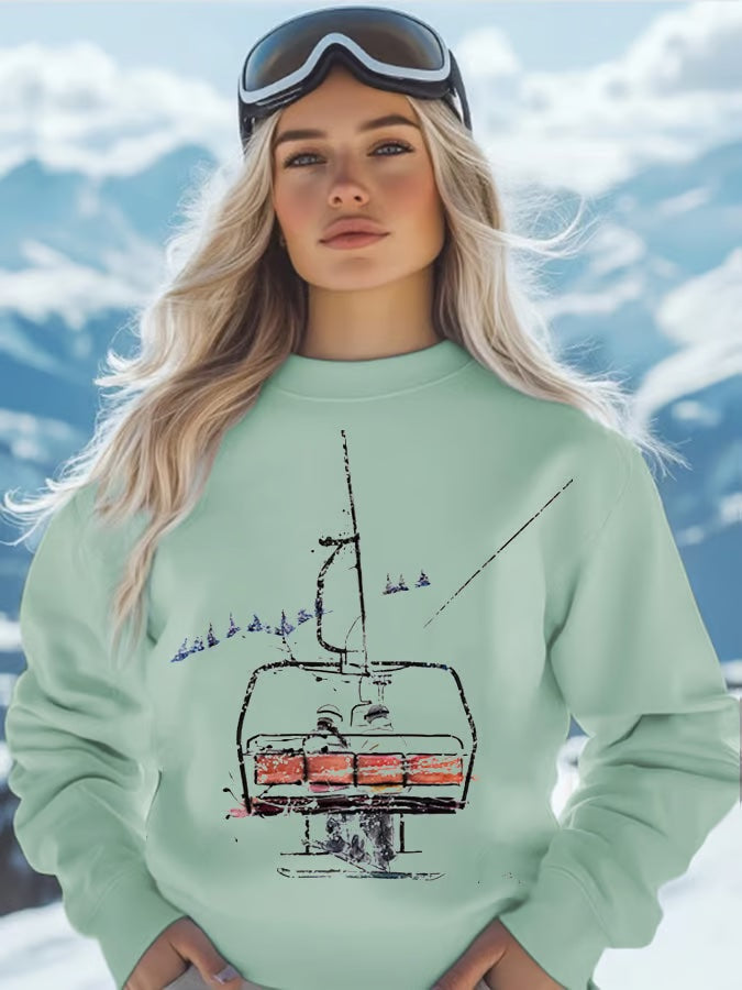 18. Sweat-shirt ski pour femme