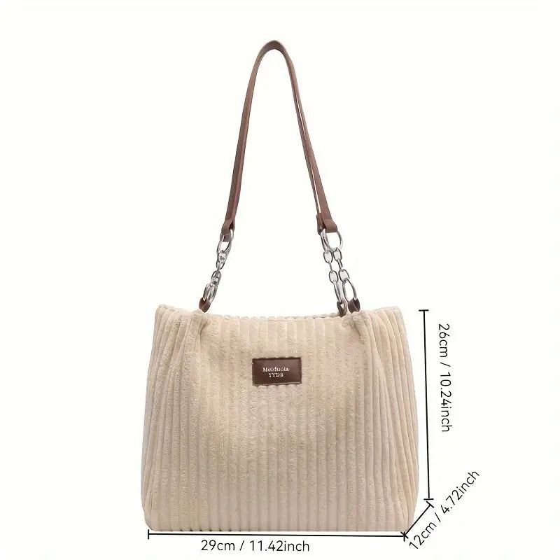Samantha ♡ Sac fourre-tout en velours côtelé