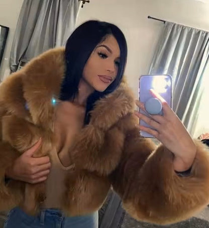 Manteau Lydra Chic en Fourrure - Élégance et Confort Réunis