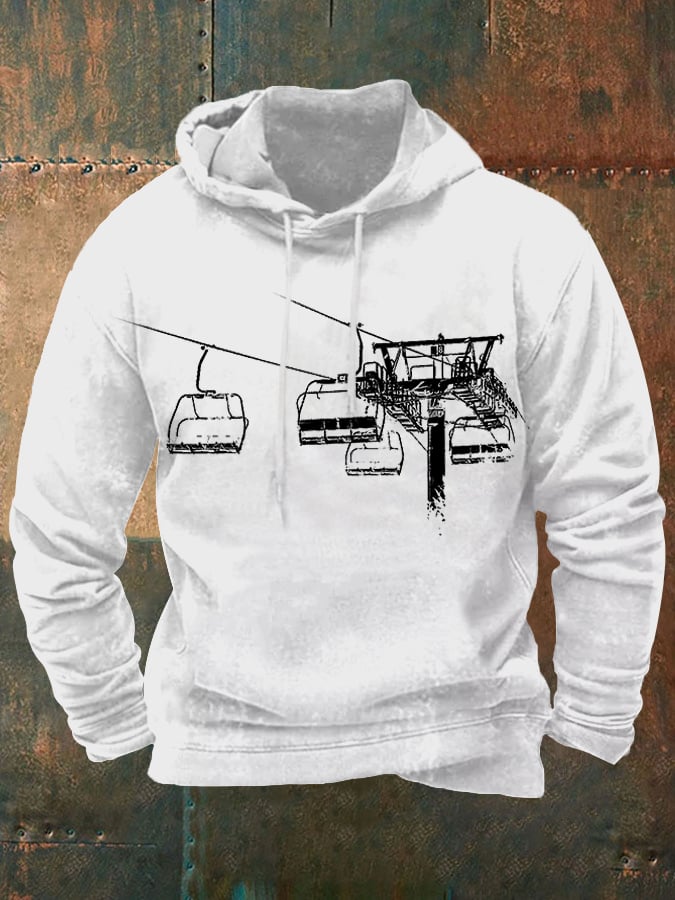 51. Sweat à capuche homme pour les passionnés de ski