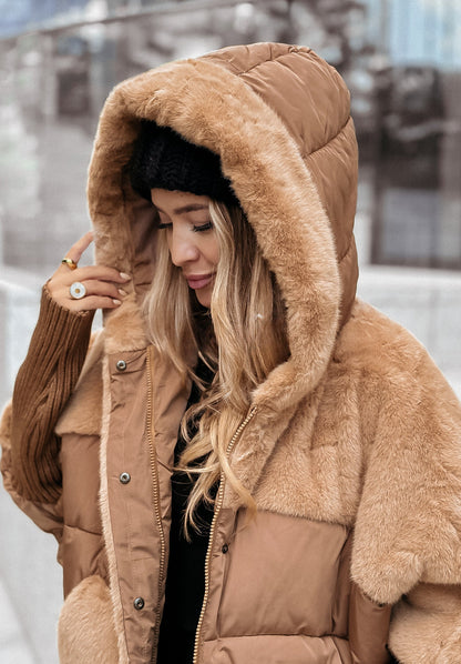 Miah ♡ Veste doudoune fourrure