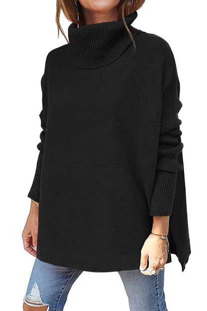 Marie ♡ Pull oversize col roulé en laine