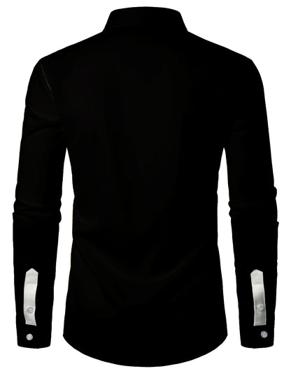 Chemise à manches longues pour hommes avec imprimé cool de père Noël drôle pour Noël