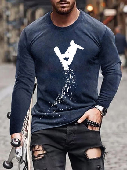 62. T-shirts décontractés ski pour homme