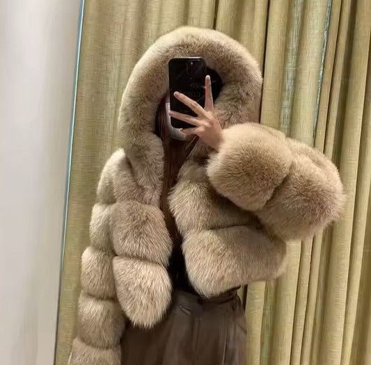 Manteau Lydra Chic en Fourrure - Élégance et Confort Réunis