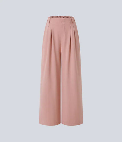 Halara Flex™ Pantalon Travail Gaufré Taille Haute Poches Latérales Jambe Large