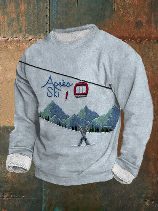 35. Tignes - Sweat-shirt décontracté en peluche pour hommes, amateurs de ski
