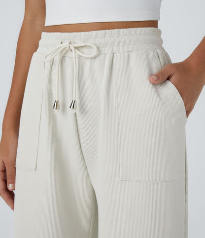 Léa ♡ Pantalon décontracté en maille côtelée