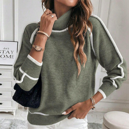 Kathy ♡ Pull à col roulé élégant