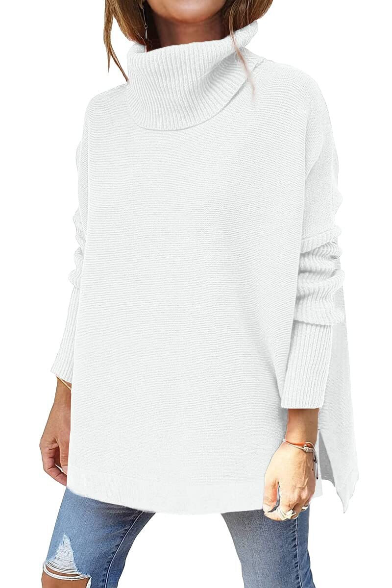 Marie ♡ Pull oversize col roulé en laine