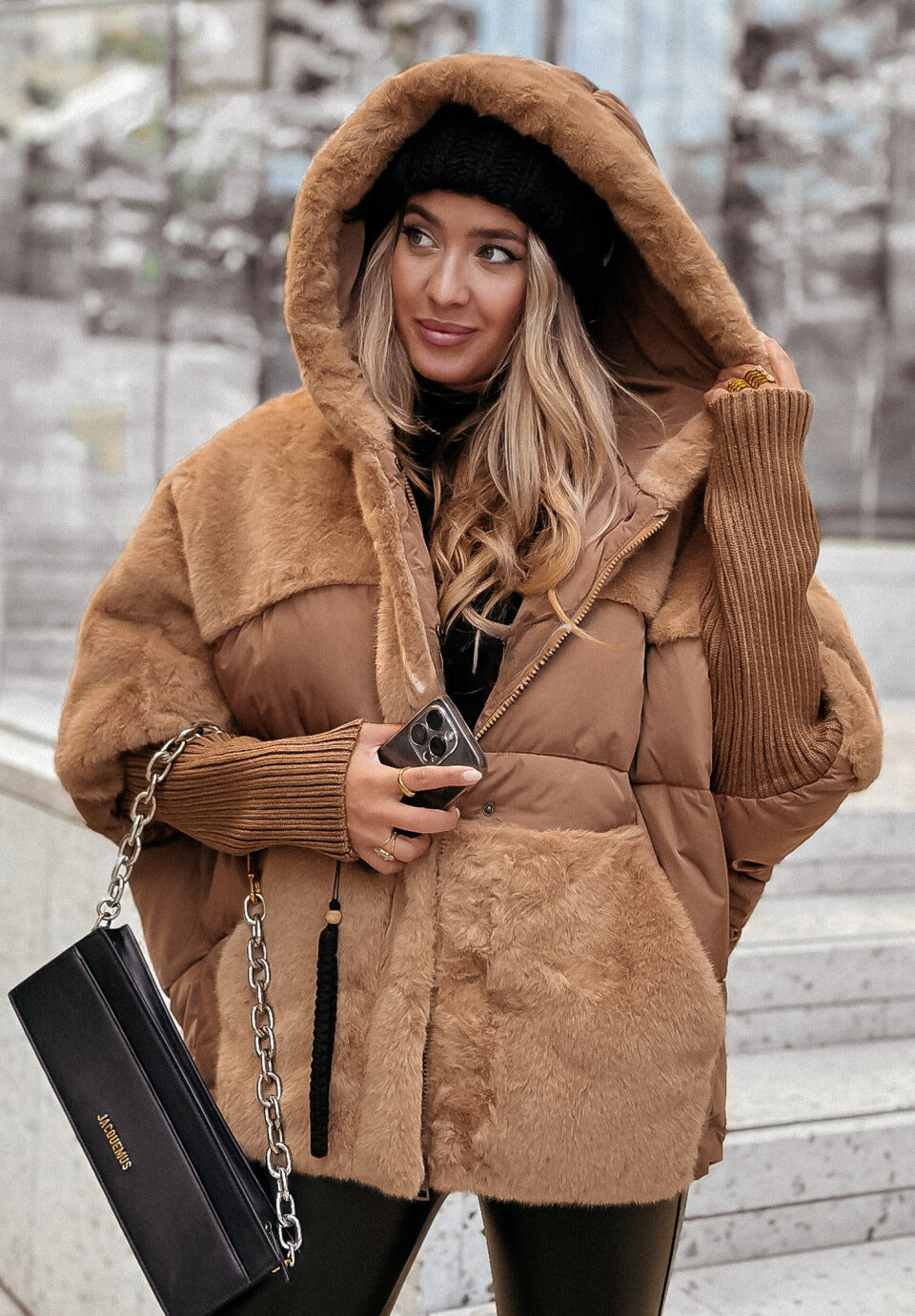Miah ♡ Veste doudoune fourrure