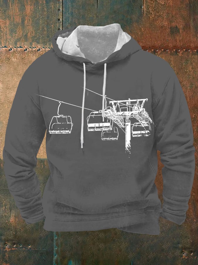 51. Sweat à capuche homme pour les passionnés de ski