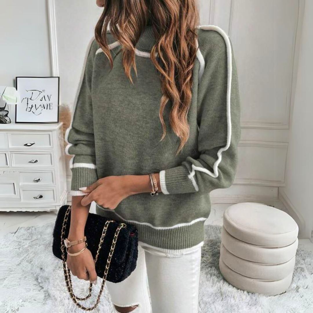 Kathy ♡ Pull à col roulé élégant