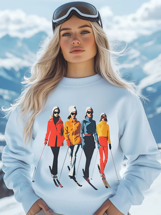 5. Montagne - Sweat-shirt décontracté après-ski pour femme