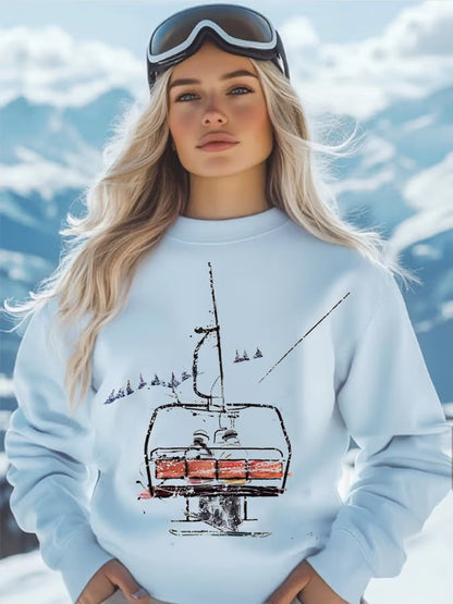 18. Sweat-shirt ski pour femme