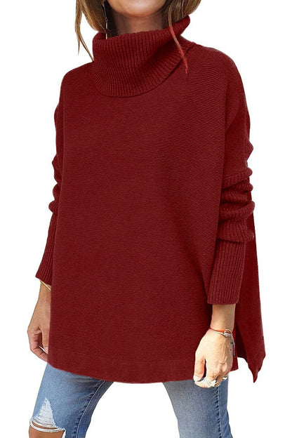 Marie ♡ Pull oversize col roulé en laine
