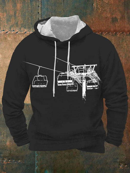 51. Sweat à capuche homme pour les passionnés de ski