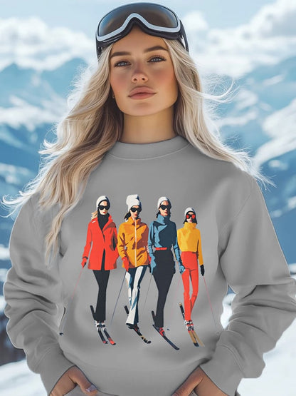 5. Montagne - Sweat-shirt décontracté après-ski pour femme