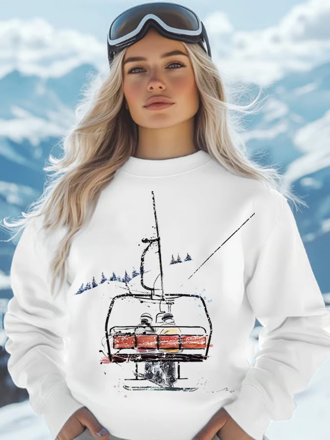 18. Sweat-shirt ski pour femme
