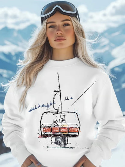 18. Sweat-shirt ski pour femme
