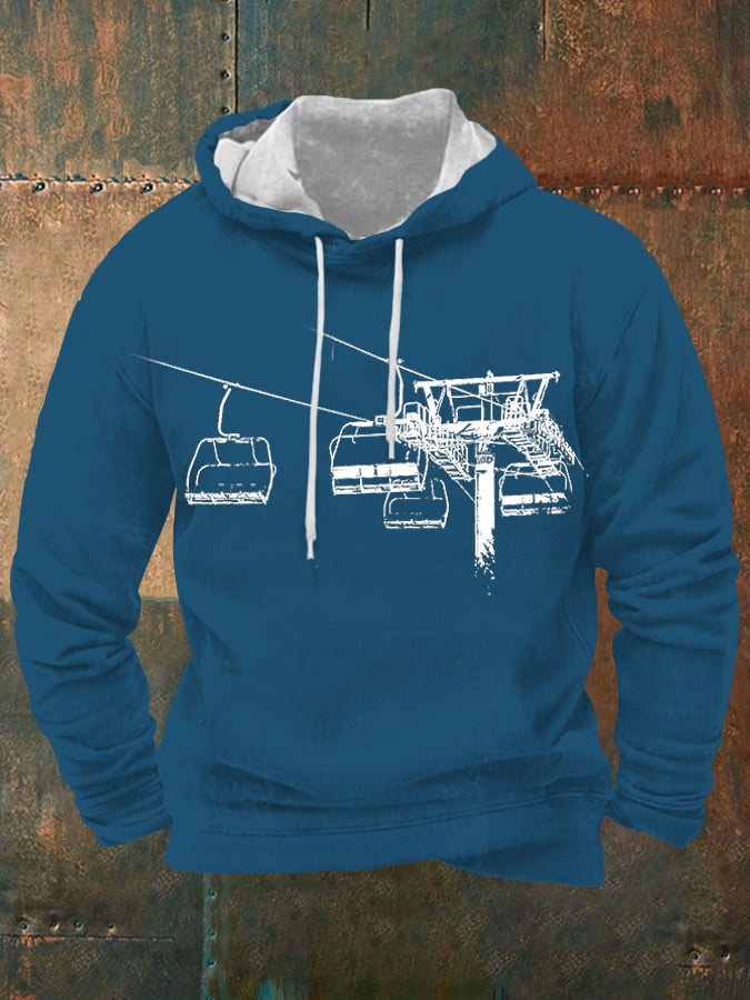 51. Sweat à capuche homme pour les passionnés de ski