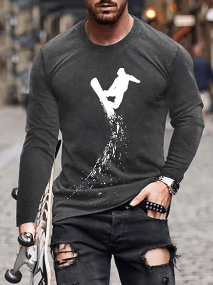 62. T-shirts décontractés ski pour homme