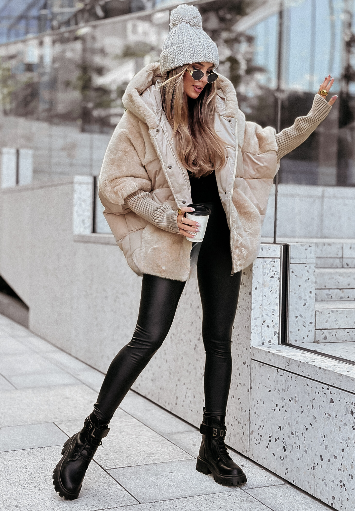 Miah ♡ Veste doudoune fourrure