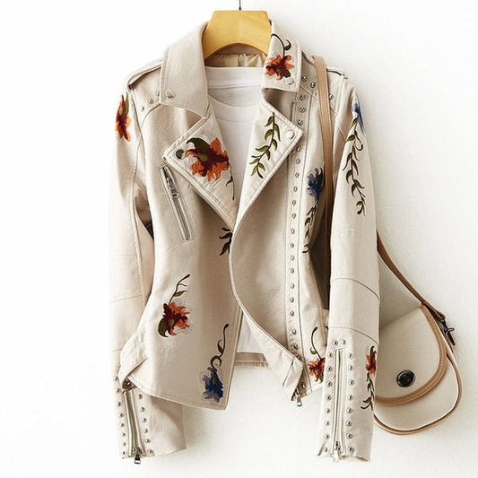 Hélène ♡Veste en cuir Premium