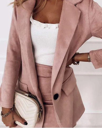 Maria ♡ Blazer pour femme avec jupe assortie