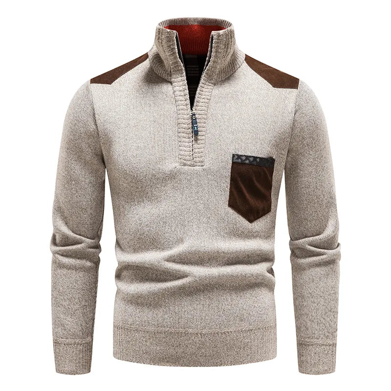 Rollo | Pull zippé polyvalent avec manches longues et design avec poche