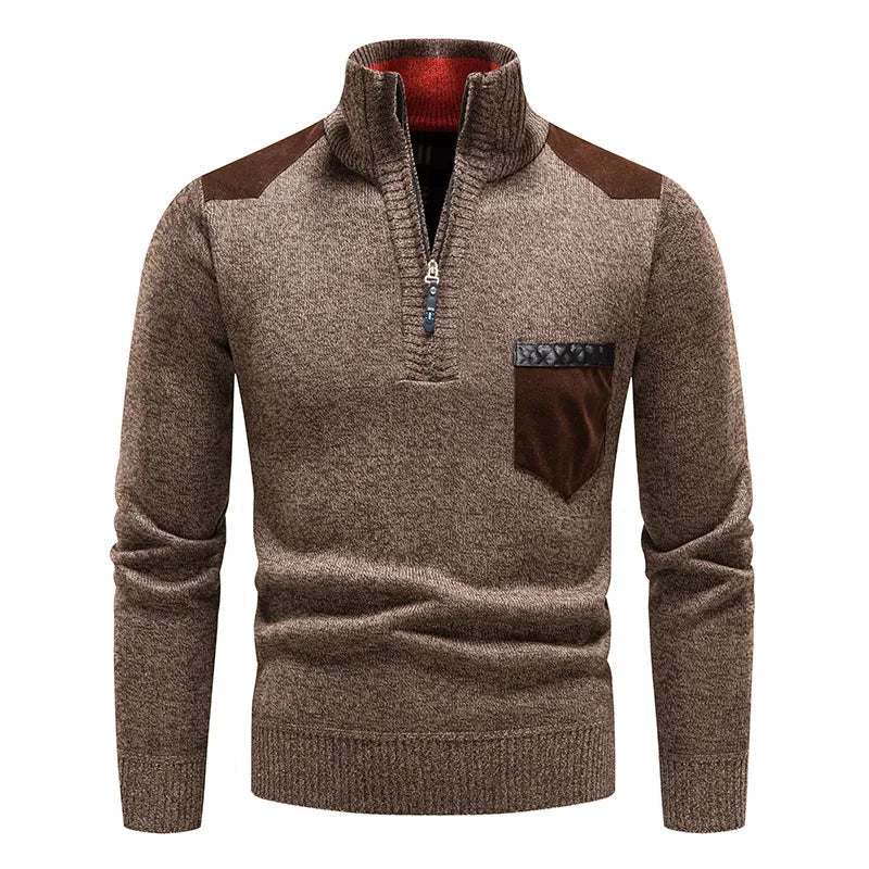 Rollo | Pull zippé polyvalent avec manches longues et design avec poche