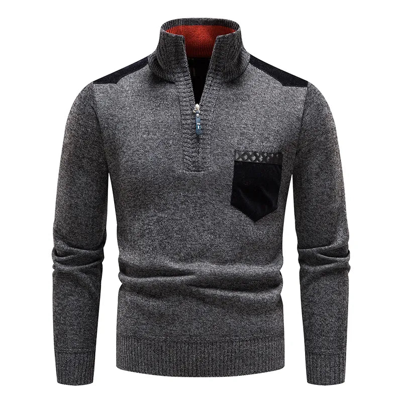 Rollo | Pull zippé polyvalent avec manches longues et design avec poche