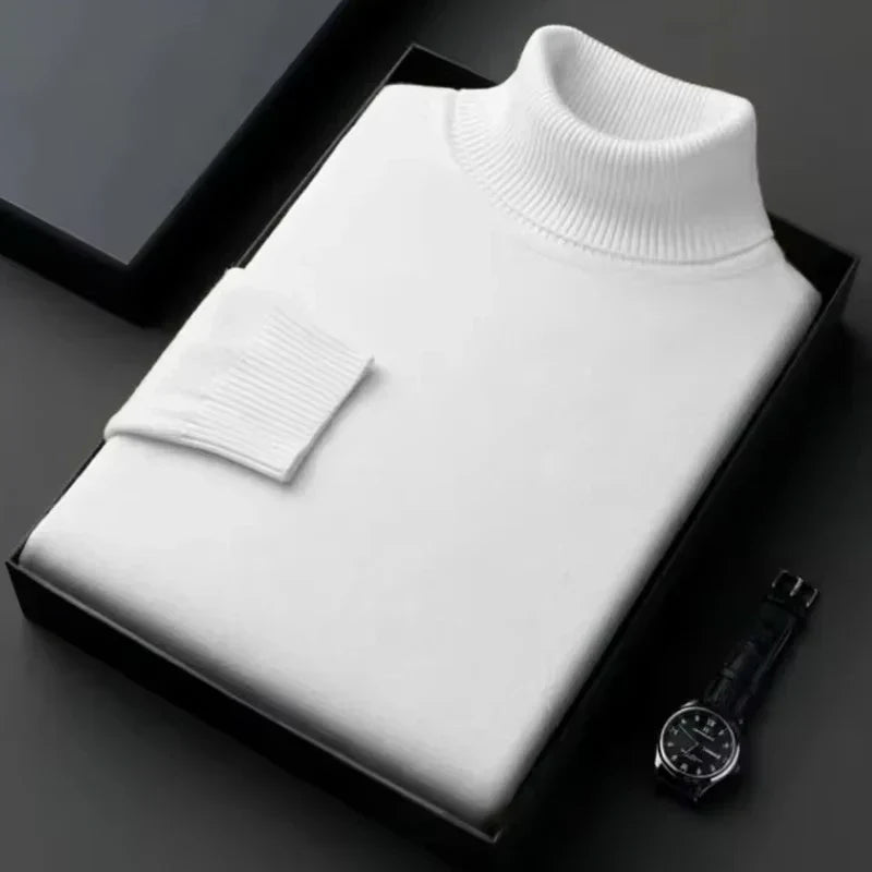 Claudio | Col roulé en maille slim fit