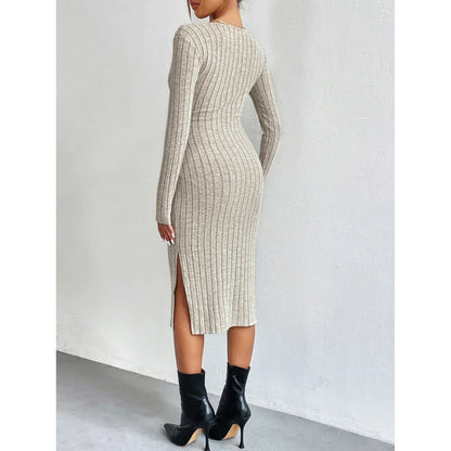 Nelli ♡ Robe côtelée élégante