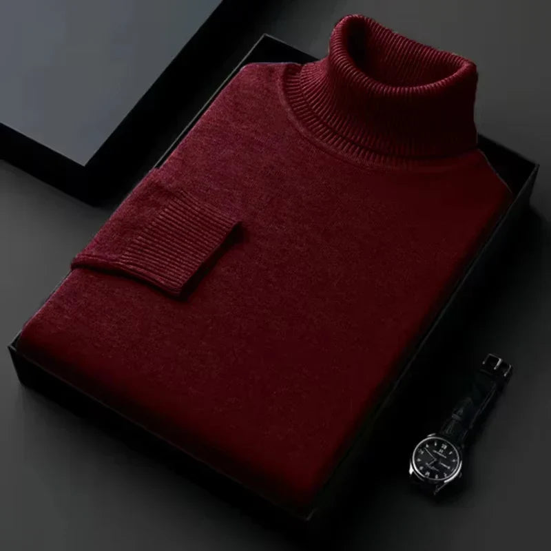 Claudio | Col roulé en maille slim fit