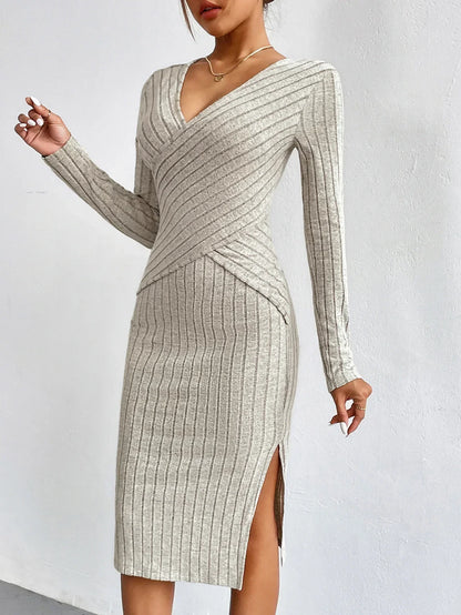 Nelli ♡ Robe côtelée élégante
