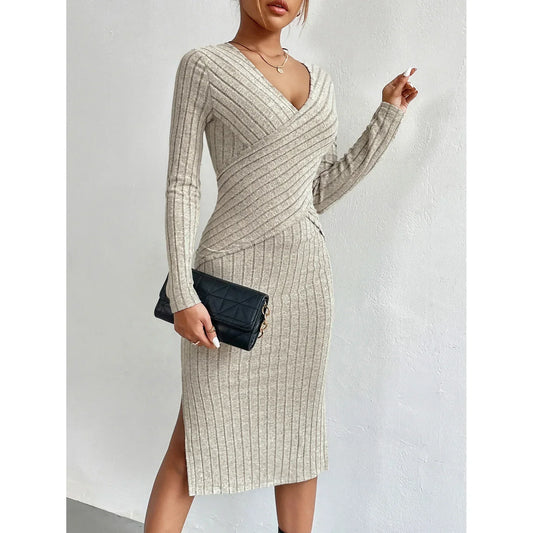 Nelli ♡ Robe côtelée élégante