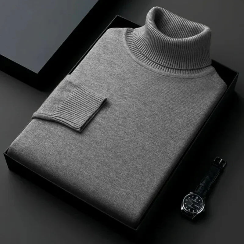 Claudio | Col roulé en maille slim fit
