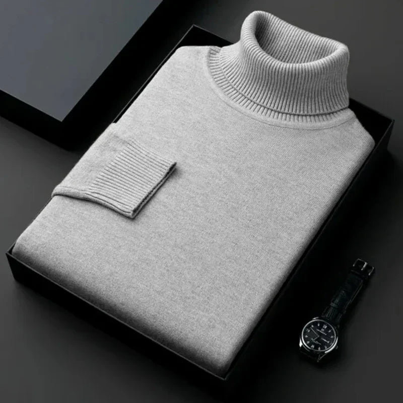 Claudio | Col roulé en maille slim fit