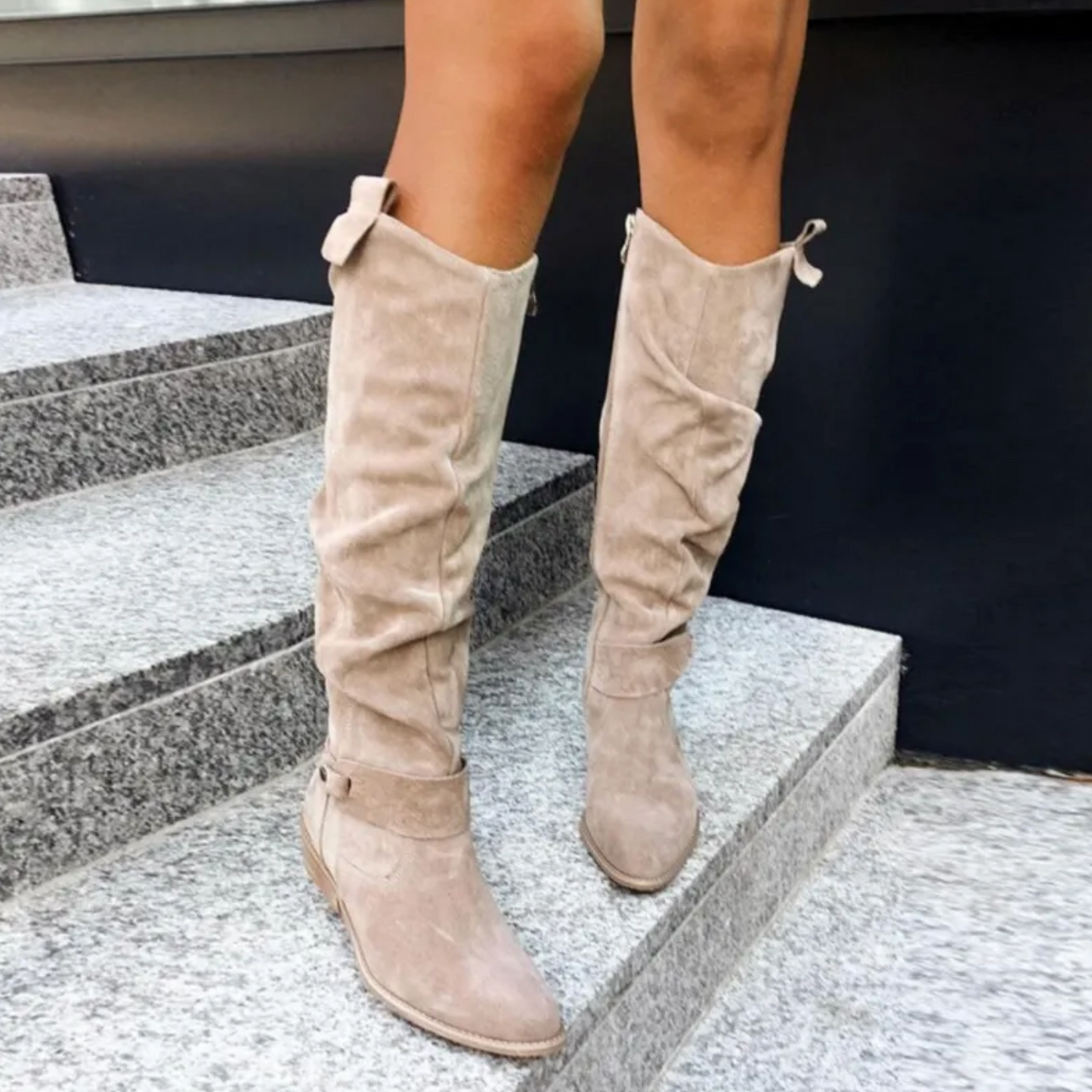 Pauline ♡ Bottes hautes en suède premium