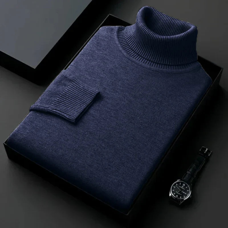 Claudio | Col roulé en maille slim fit