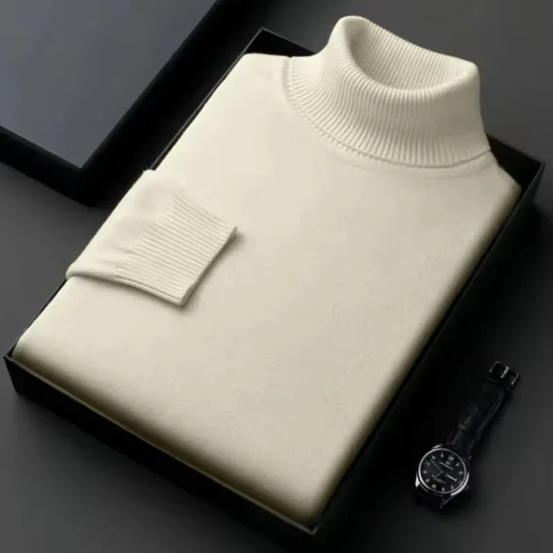Claudio | Col roulé en maille slim fit