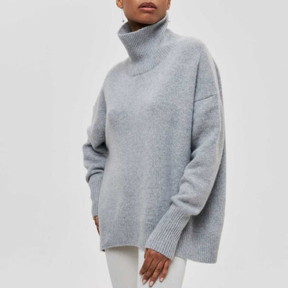 Julie | Pull col roulé oversize en coton