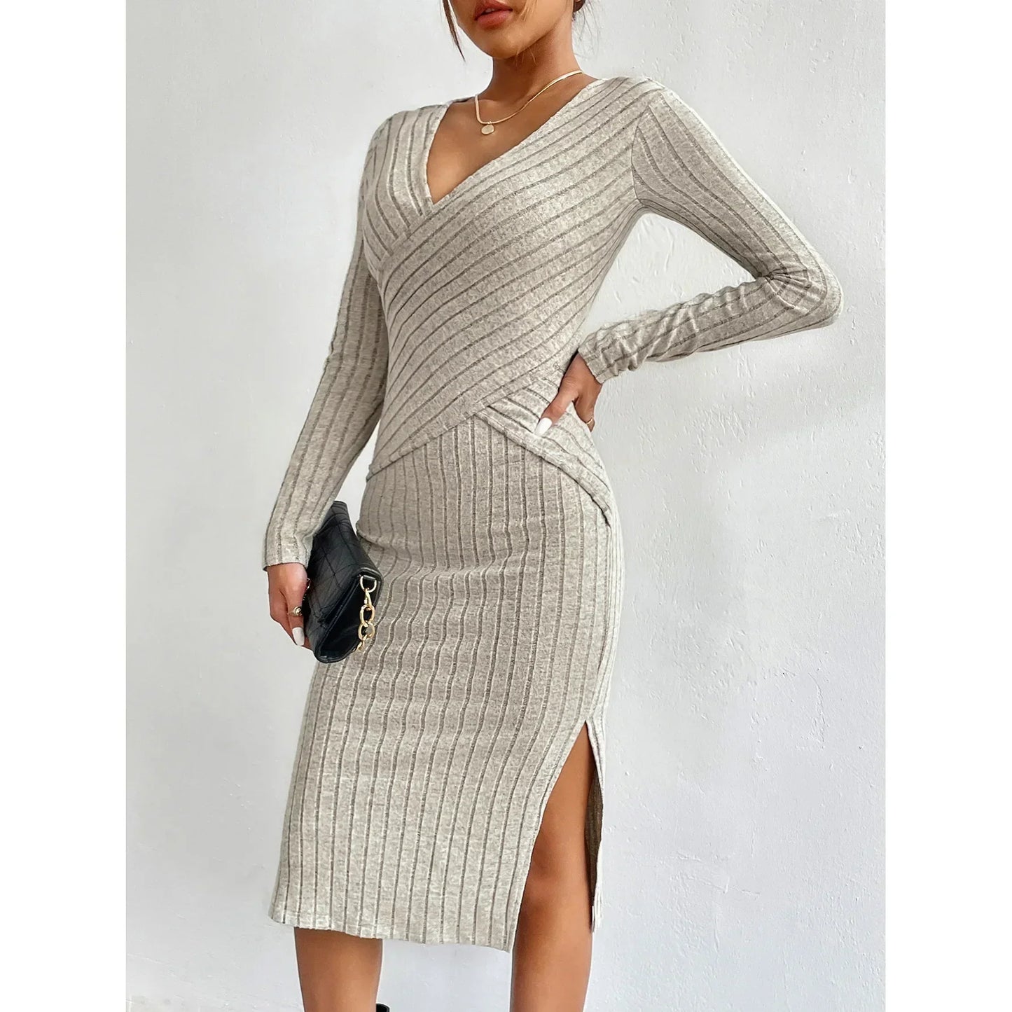 Nelli ♡ Robe côtelée élégante