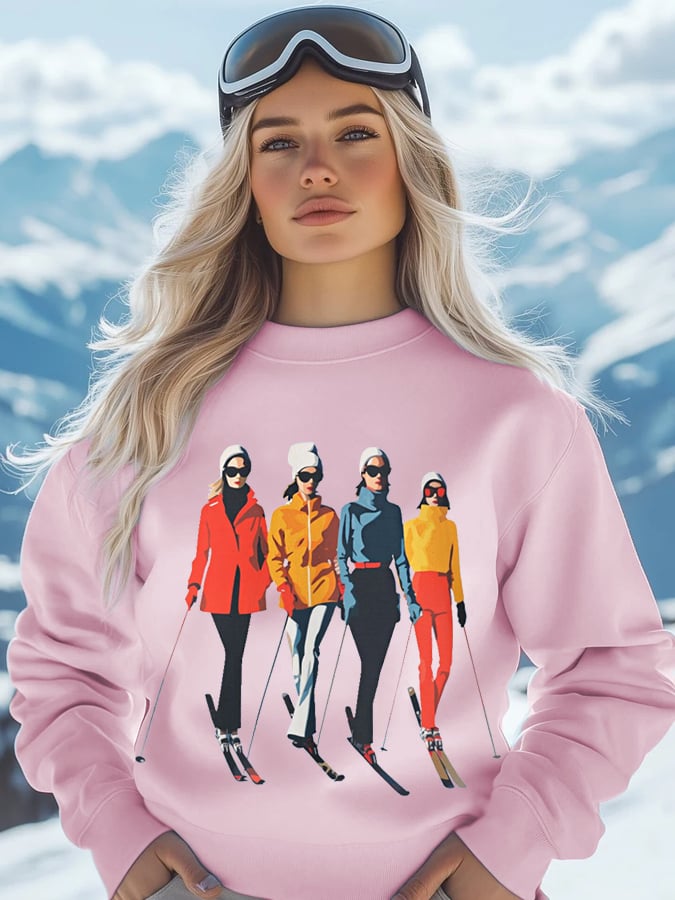 5. Montagne - Sweat-shirt décontracté après-ski pour femme