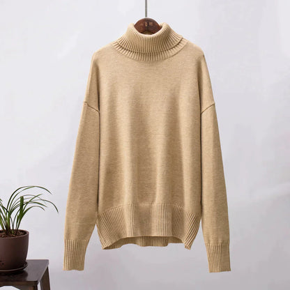 Julie | Pull col roulé oversize en coton