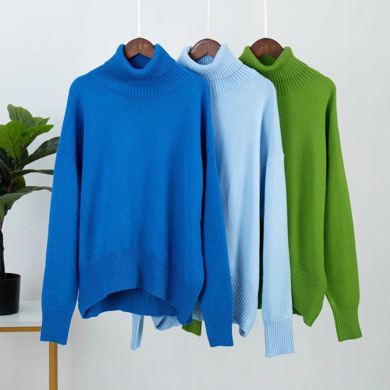 Julie | Pull col roulé oversize en coton